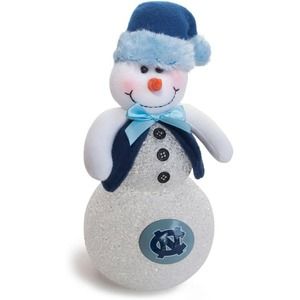 NCAA ACC North Carolina Tar Heels 10" Light-up Tabletop Snowman Tabletop Decor
